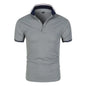 Men’s Summer Polo Shirt – Short Sleeve Contrast‑Color Casual Streetwear Collar Top