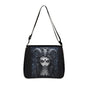 Gothic Black Angel Pattern Women Shoulder Bag Demon Punk Handbags for Travel Key Purse Phone Holder Messenger Bag Crossbody Bag