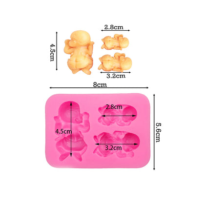 3D Sleep Baby Shape Cooking Tools Silicone Mold For Baking Kitchenware Chocolate Candy Jelly Fondant Cake Decorating
