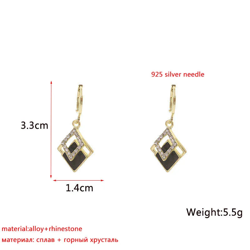 Women's Pendants Hanging Earrings Gold Color