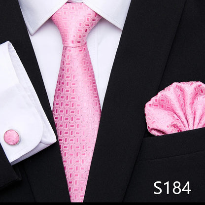 Tie Pocket Squares Cufflink Necktie Set