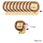 48pcs Wild Animal Lollipop Cards Carton Candy Holder For Kids Wild Forest Happy Birthday Party Candy Gift Accessories Supplies