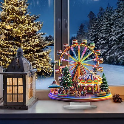 Christmas Ferris Wheel Decoration 2D Desktop Acrylic Ferris Wheel Shelf For Home Holiday Party Desktop Christmas Ornaments
