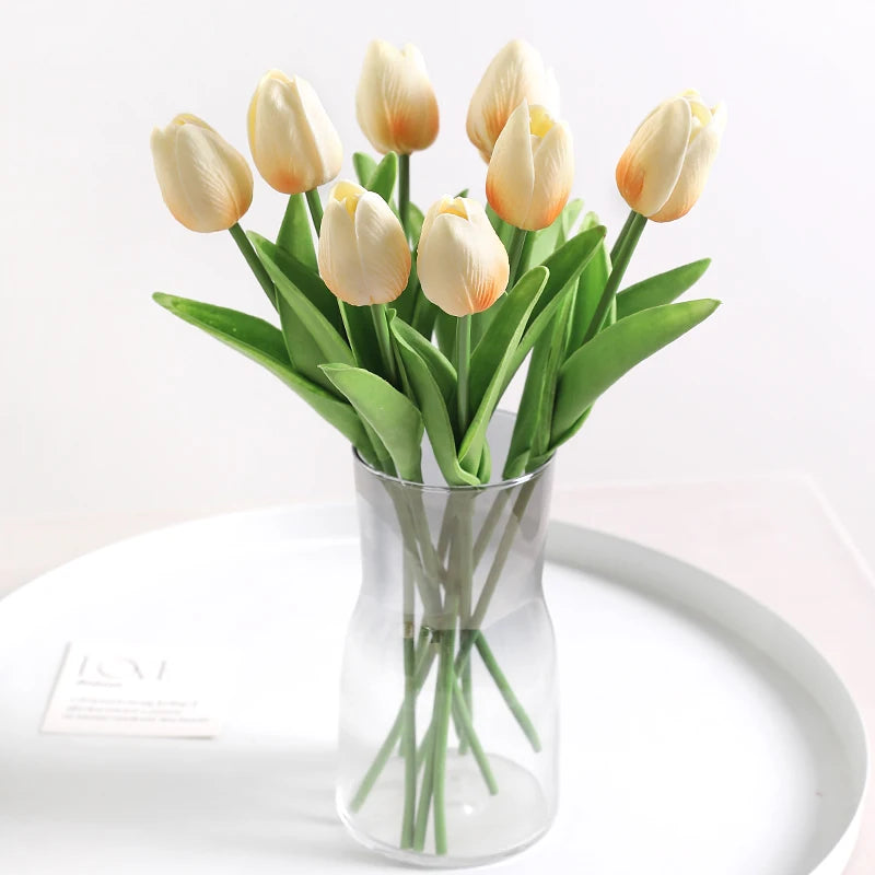 5/10Pcs Artificial Tulip Flowers Bouquets Indoor Home Room Decor Garden Wedding Decoration Party Table Vase Ornament Fake Flower