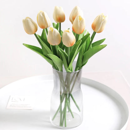 5/10Pcs Artificial Tulip Flowers Bouquets Indoor Home Room Decor Garden Wedding Decoration Party Table Vase Ornament Fake Flower
