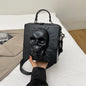 3D Skull Shape Box Handbag For Men And Women European And American Punk Flaps Personality Rivet Hip Hop Shoulder Messenger Bag