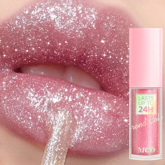 Glitter Lip Glaze Long Lasting Waterproof Liquid Lip Gloss Lipstick Makeup 18 Colors