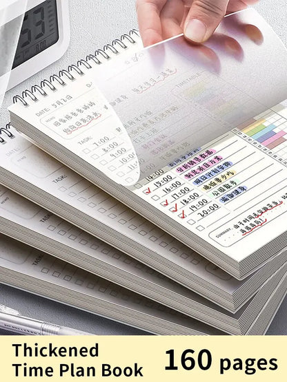 1pc Planner Agenda Spiral A5 Notebook 160 Pages