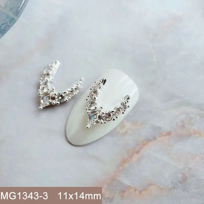 10pcs/lot Luxury No Fading Bow Butterfly Arc Nail Art Parts Zircon Crystal Manicure Nails Accesorios Supplies Decorations Charms