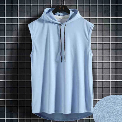 Men's Tank Tops Hooded Vest Sleeveless T shirt