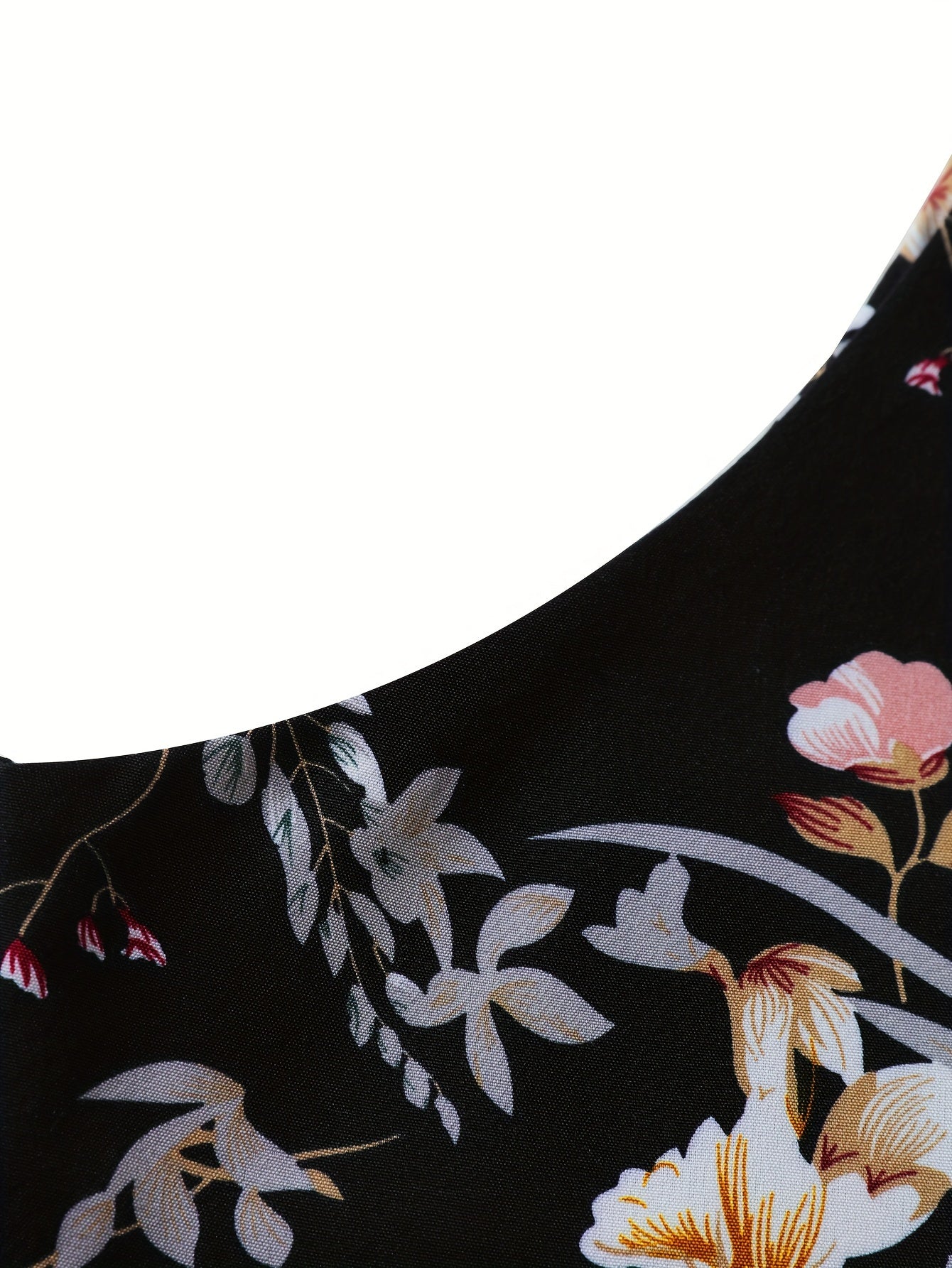 Vibrant Floral Print Blouse - Stylish Cross Halter Neckline, Sleeveless, Flowy Loose Fit - Perfect for Spring and Summer Outfits, Womens Comfortable Clothing