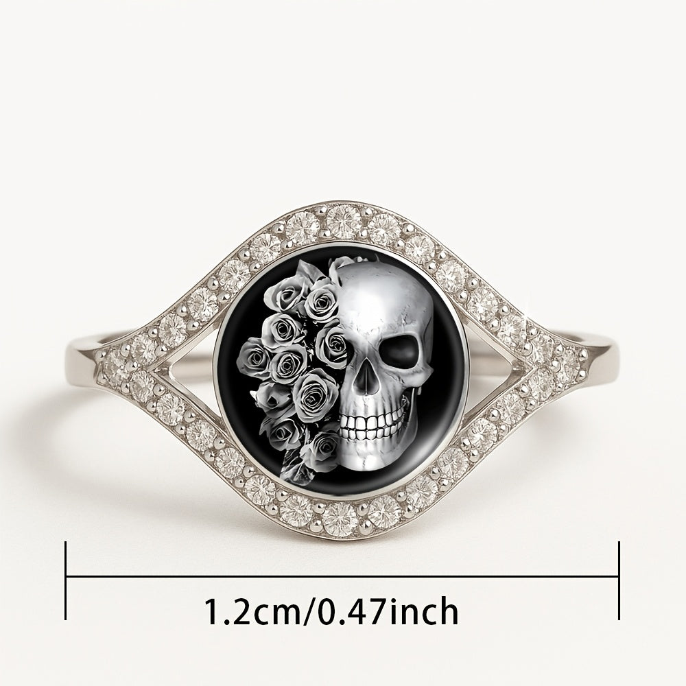 The Sparkling Skull Rose Is a Stunning Piece of Jewelry That Symbolizes Both Life And Death, Making It a Perfect Gift And a Trendy Fashion Accessory