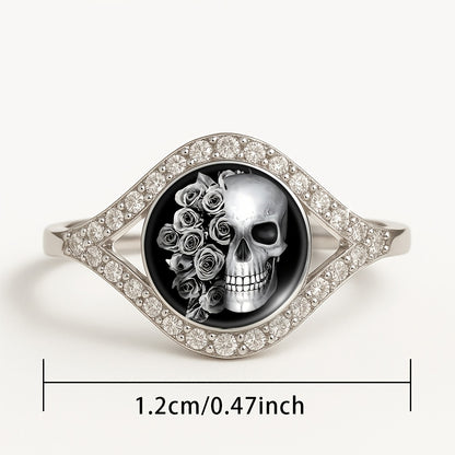 The Sparkling Skull Rose Is a Stunning Piece of Jewelry That Symbolizes Both Life And Death, Making It a Perfect Gift And a Trendy Fashion Accessory