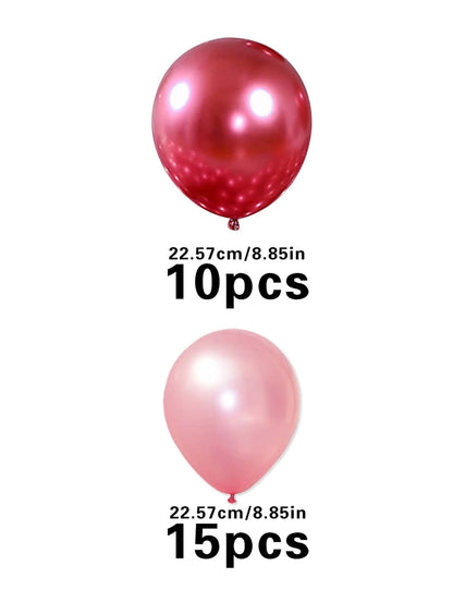 25Pcs Metallic Decorative Balloon, Party Decorative Balloon, for Scene Decor, Room Decor, Birthday Party Supplies, Theme Party Decoration