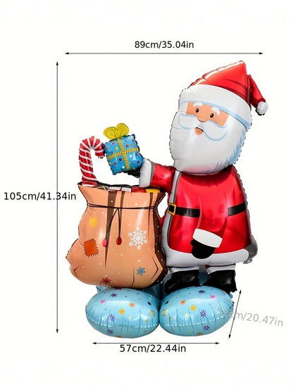 1PC Large Standing Balloon Santa Claus Snowman Xmas Tree Balloon Party Home Decorations Navidad 2024 New Year Best Gifts