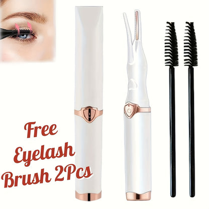 Heated Eyelash Curler USB- 2-in-1 with Comb & Clip-Type/Comb Attachment - 3  Settings, Long-Lasting Curling for Volume/Definition, USB-Rechargeable Lash Curler (Compatible with USB-Ports) - Women's Beauty Gift
