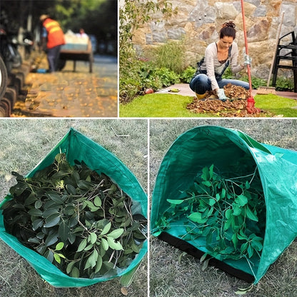 Large Capacity 200L Dustpan Garbage Bag((1pc)-with A Pair Work Gloves, Garden Collection Bag, Durable Waterproof Material, Suitable for Leaves, Grass Clippings Garden Waste, Convenient Foldable Design, Easy to Store And Use,