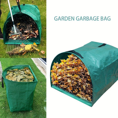 Large Capacity 200L Dustpan Garbage Bag((1pc)-with A Pair Work Gloves, Garden Collection Bag, Durable Waterproof Material, Suitable for Leaves, Grass Clippings Garden Waste, Convenient Foldable Design, Easy to Store And Use,