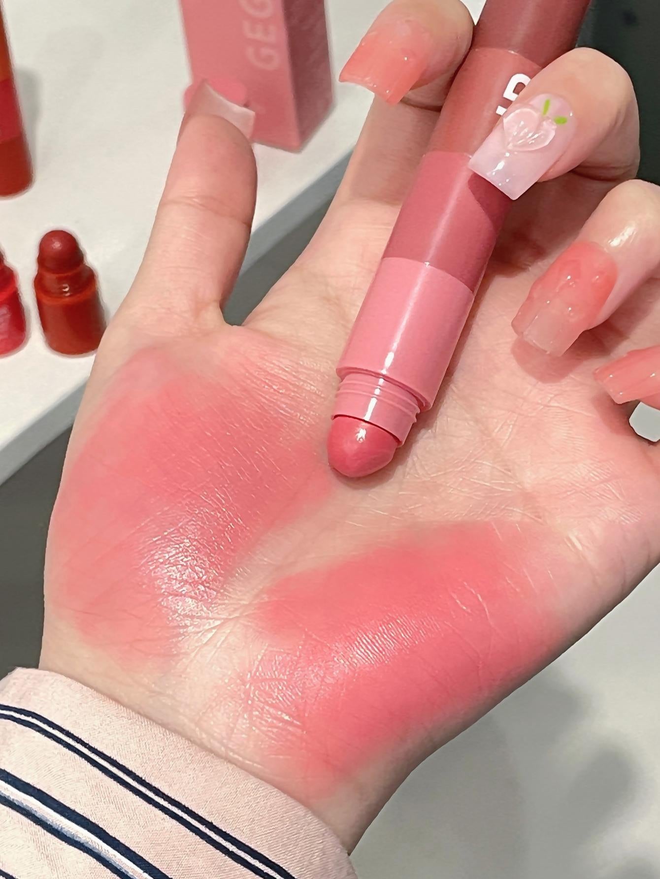Gege Bear 4-Color Matte Velvet Mist Lipstick,1Pc Waterproof Non-Stick Cup Long-Lasting Wear Lipstick for Women