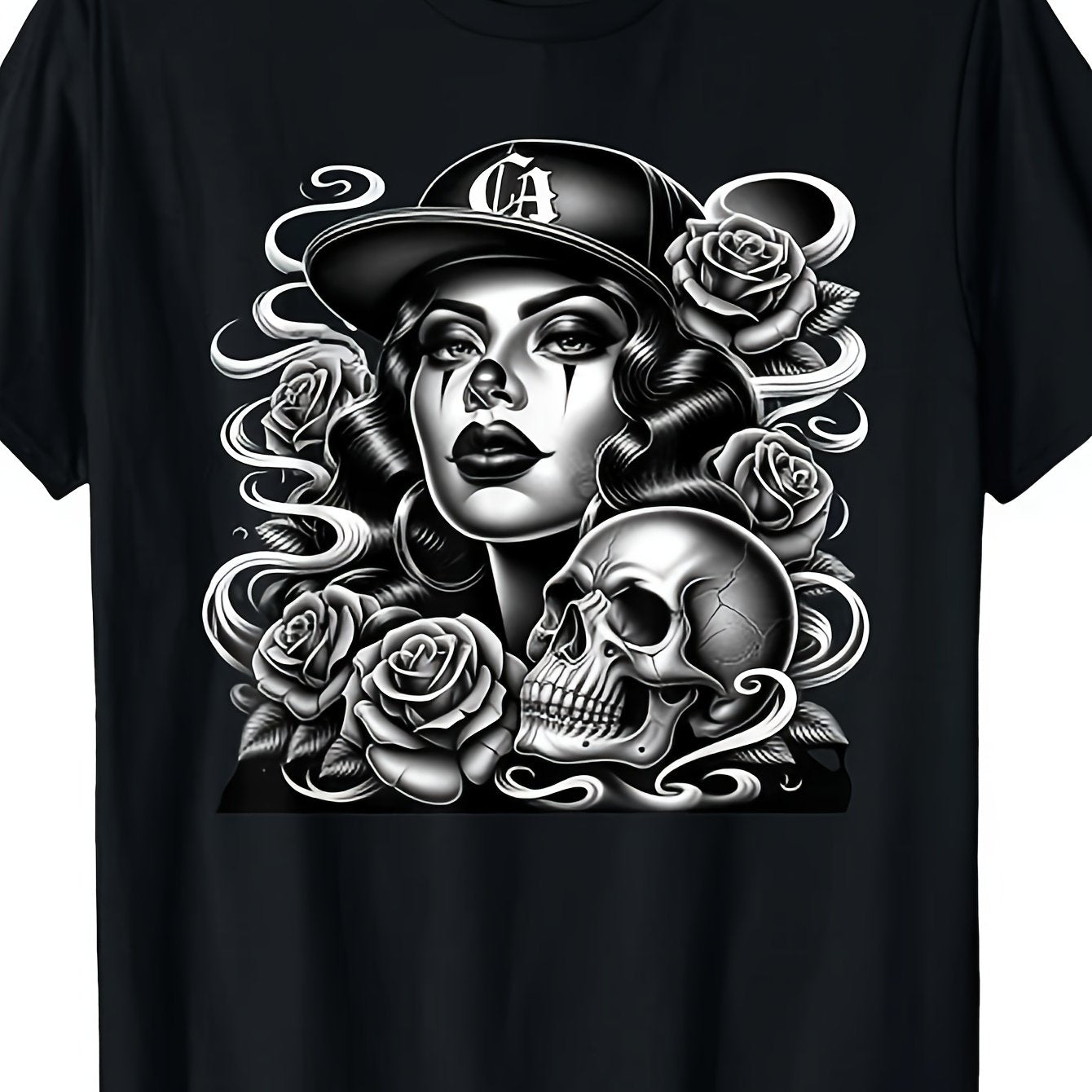 Mexican Street Culture Lowrider Beautiful Latina Women T-Shirt Same style for men and women 2025 summer short-sleeved printed T-shirt pure 220G, Casual Wear, Summer Fashion, Retro Design, Streetwear Aesthetic, Breathable Mate