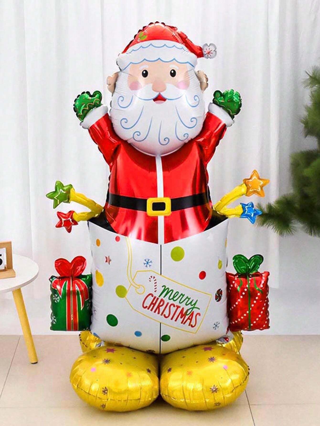 1PC Large Standing Balloon Santa Claus Snowman Xmas Tree Balloon Party Home Decorations Navidad 2024 New Year Best Gifts
