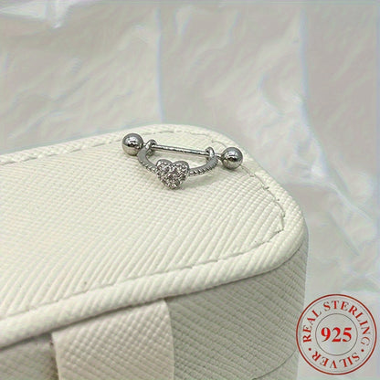 Adorable Heart Earrings: Charming And Alluring Pair of Heart Studs | Made of S925 with Cubic Synthetic Zirconia, Perfect for Valentine'S Day Or Everyday Gifting
