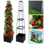 2 Pack 44.8Inch Tomato Planter Box With Trellis Self-Watering Tomato Cage With Trapezoidal Trellis Climbing Plants In Patio Garden Indoor Outdoor