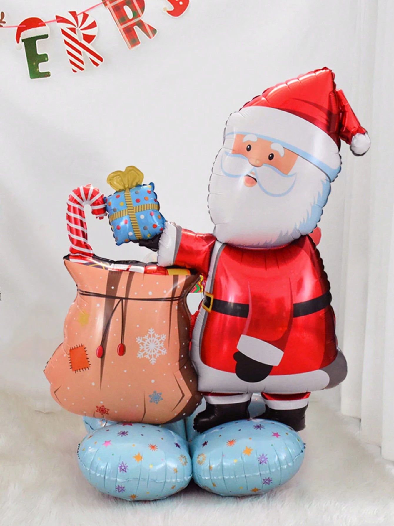 1PC Large Standing Balloon Santa Claus Snowman Xmas Tree Balloon Party Home Decorations Navidad 2024 New Year Best Gifts
