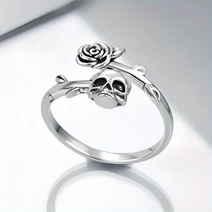 1pc Gothic Skull Ring Rose Ring Men'S and Women'S Rings Easter Gifts for Relatives and Friends Mother'S Day Gifts Get My Gifts Every Day Jewelry Gifts for Women