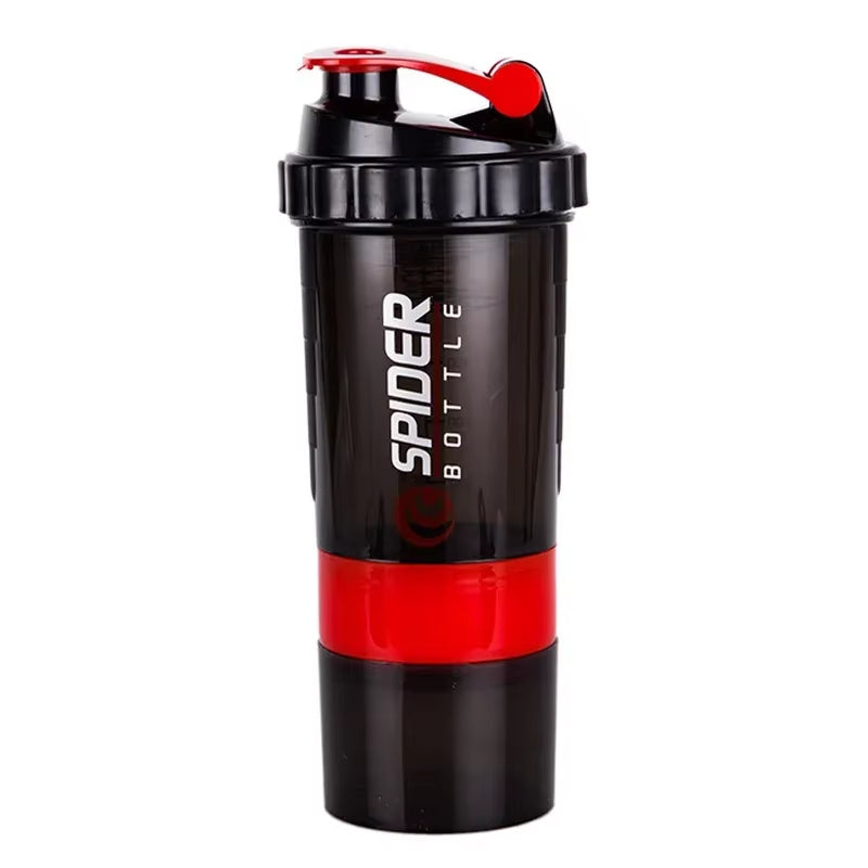 3 Layers Shaker Protein Bottle Powder Shake Cup Large Capacity Water Bottle Plastic Mixing Cup Body-Building Exercise Bottle