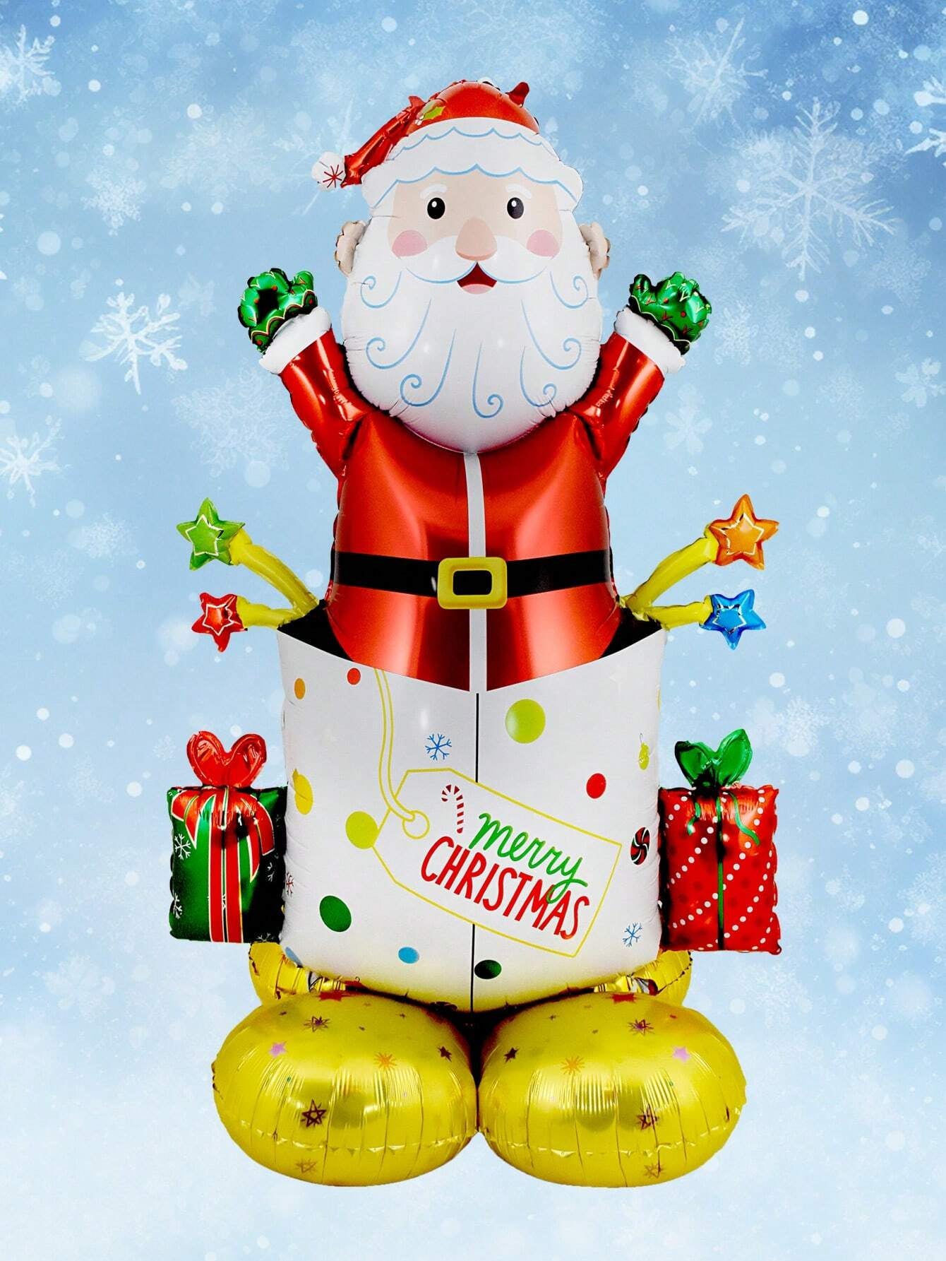 1PC Large Standing Balloon Santa Claus Snowman Xmas Tree Balloon Party Home Decorations Navidad 2024 New Year Best Gifts