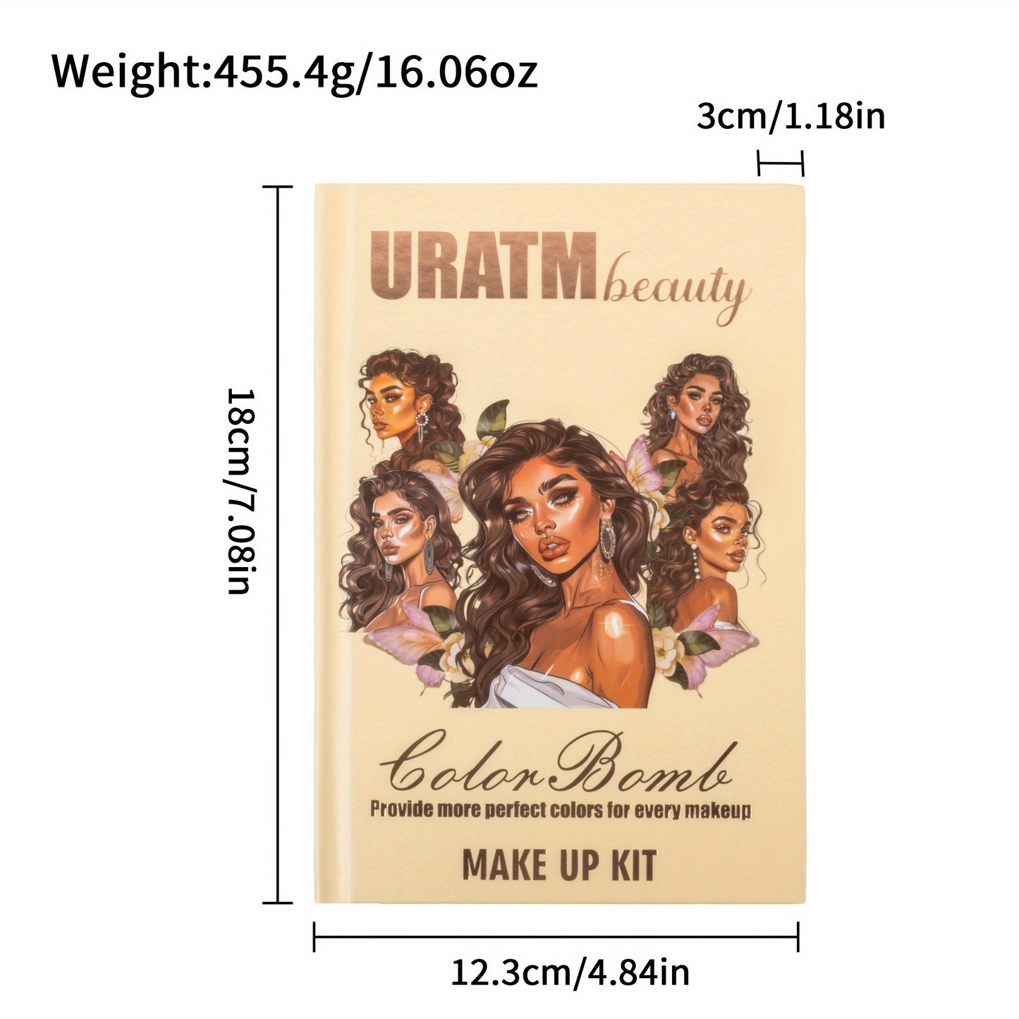 A 43-Color Makeup Palette Designed Like a Book, Featuring Matte Contour And Blush Shades, Shimmering Glitter Highlighter Powder, And Versatile Makeup Options