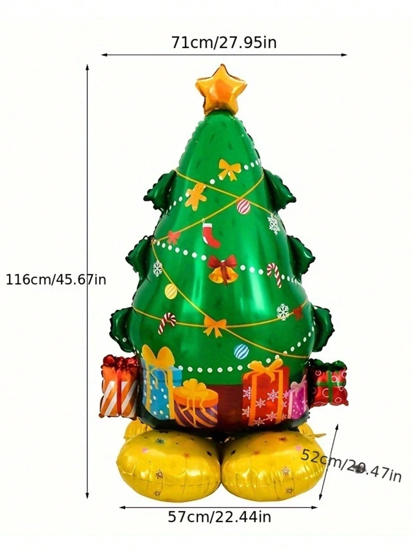 1PC Large Standing Balloon Santa Claus Snowman Xmas Tree Balloon Party Home Decorations Navidad 2024 New Year Best Gifts