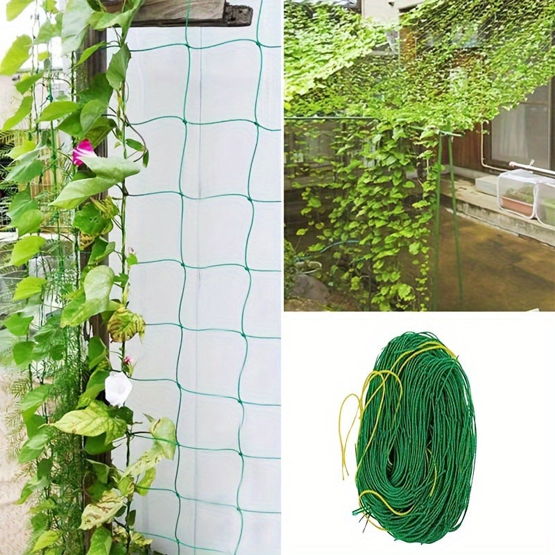 Vibrant Sky Blue Heavy-Duty Garden Trellis Netting - Easy Installation, Maximum Space Utilization for Climbing Plants & Vines, Boosts Air Circulation, Perfect for Outdoor Gardening, Climbing Plants Support | Vibrant Garden De