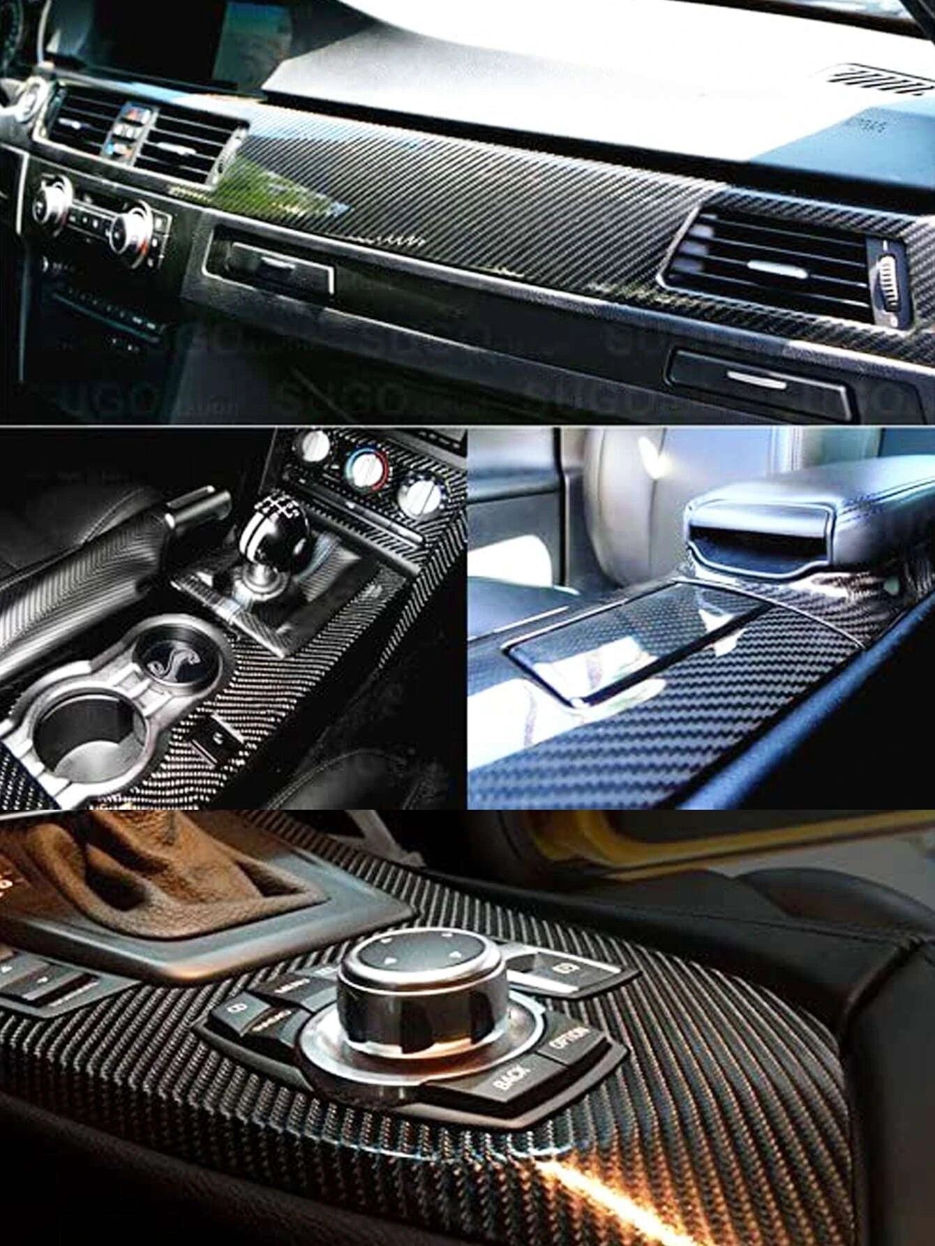 1Roll Carbon Fiber Pattern Car Sticker