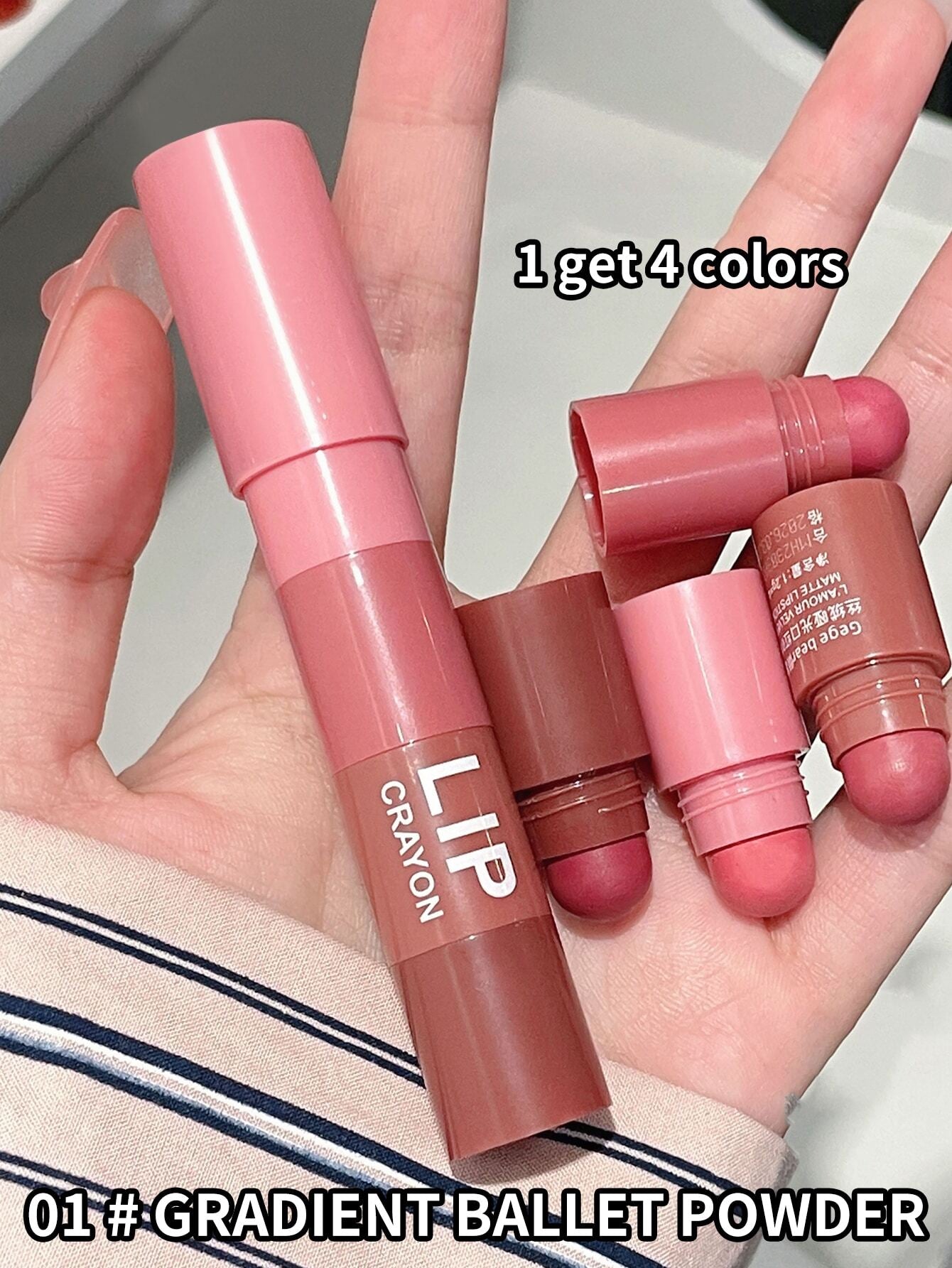 Gege Bear 4-Color Matte Velvet Mist Lipstick,1Pc Waterproof Non-Stick Cup Long-Lasting Wear Lipstick for Women