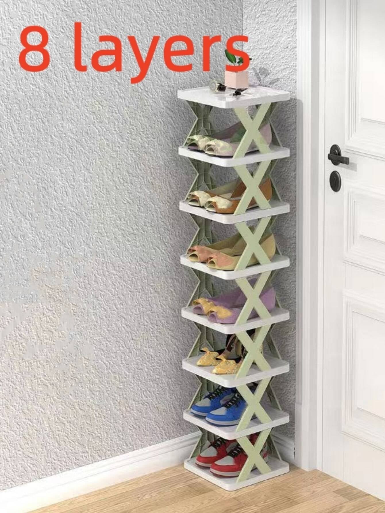 1Pc PP Shoe Storage Rack, Modern Shoe Shelf Organizer and Storage for Floor