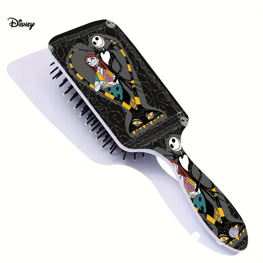 1pc Jack Skellington and Sally Hair Brush Comb with Vibrant Character Designs - Portable ABS Plastic Handle, Ideal for Women & Men, Suitable for Wet & Dry Hair, Featuring Iconic Illustrations like Jack Skellington, Sally, Zer