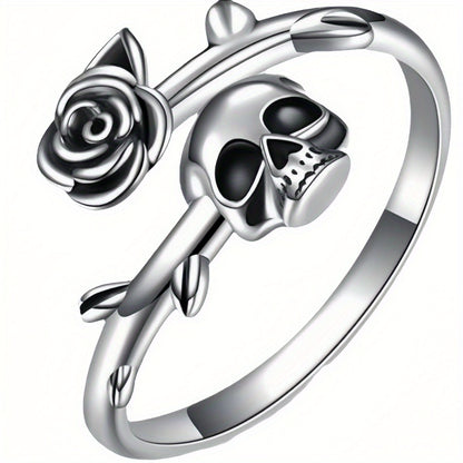 1pc Gothic Skull Ring Rose Ring Men'S and Women'S Rings Easter Gifts for Relatives and Friends Mother'S Day Gifts Get My Gifts Every Day Jewelry Gifts for Women