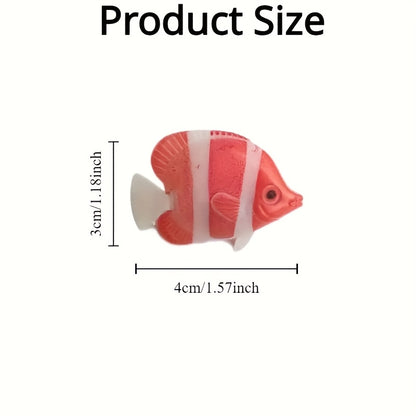 Set of 10 Floating Fish for Aquariums, Realistic Plastic Tropical Fish Decoration Suitable for Aquariums And Bathrooms.