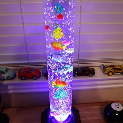 Set of 10 Floating Fish for Aquariums, Realistic Plastic Tropical Fish Decoration Suitable for Aquariums And Bathrooms.