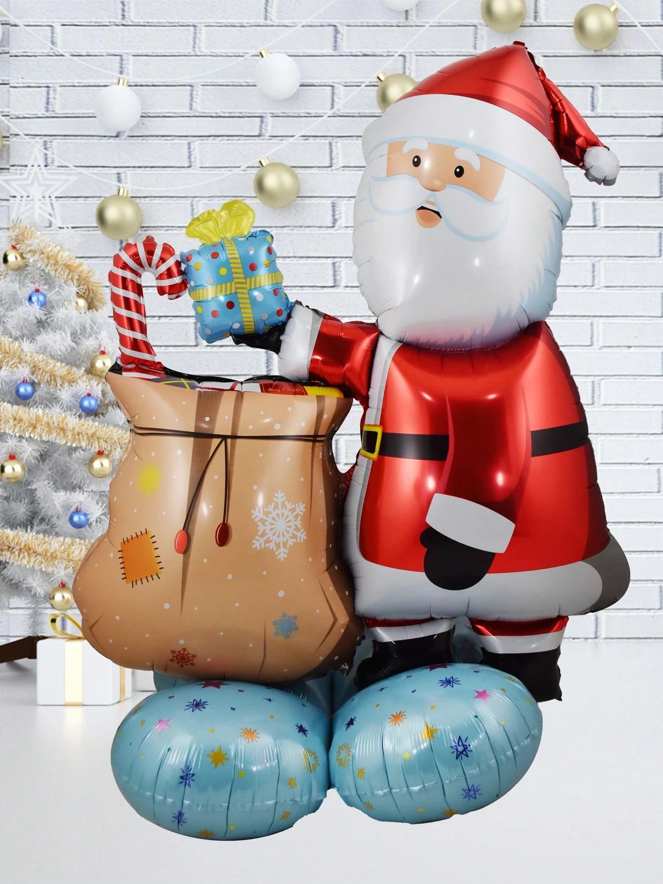 1PC Large Standing Balloon Santa Claus Snowman Xmas Tree Balloon Party Home Decorations Navidad 2024 New Year Best Gifts