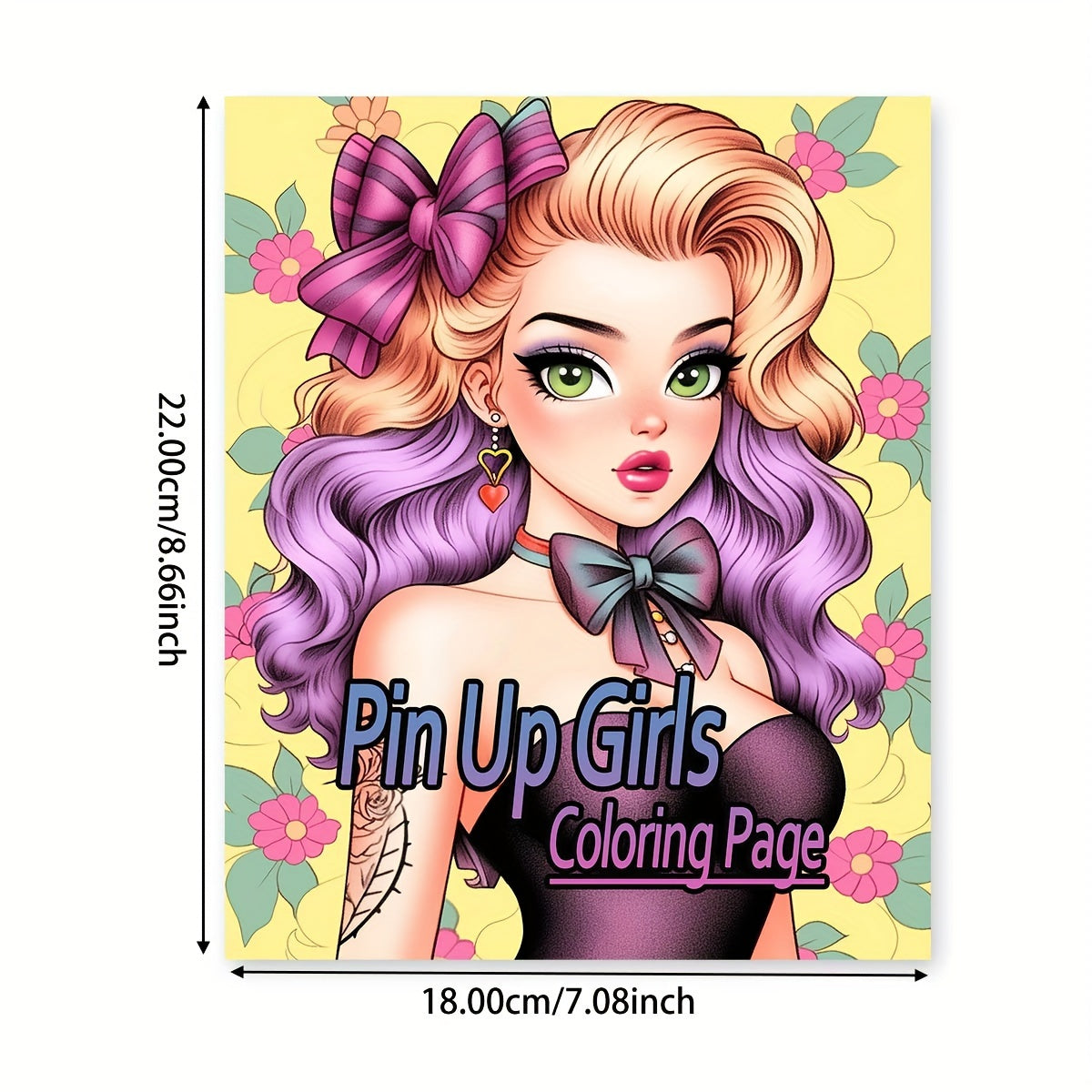[Premium Coloring Book] 20-Page Premium Pin Up Girl Adult Coloring Book | Ideal for Birthdays, Christmas, Halloween, Thanksgiving Gifts