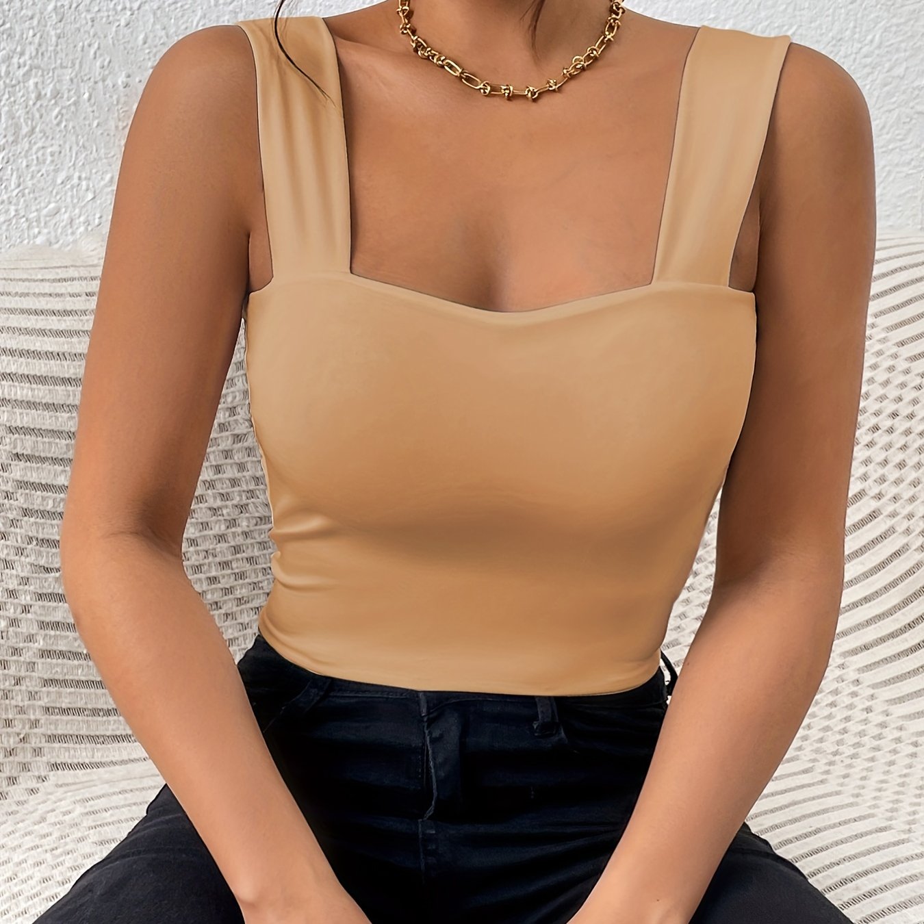 European And American Sexy Chest-Revealing Waist-Cinching Camisole
