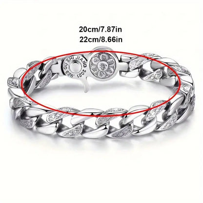 One Piece of 925 Sterling Silver Bracelet for Men, Ideal for Everyday Wear, Gifts for Loved Ones, And Suitable for Women As Well
