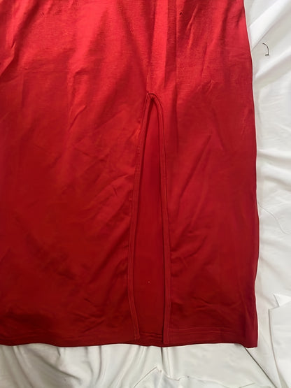 [Elegant Rhinestone Dress] Rhinestone Cold Shoulder Dress, Elegant Long Sleeve Split Dress, Women's Clothing