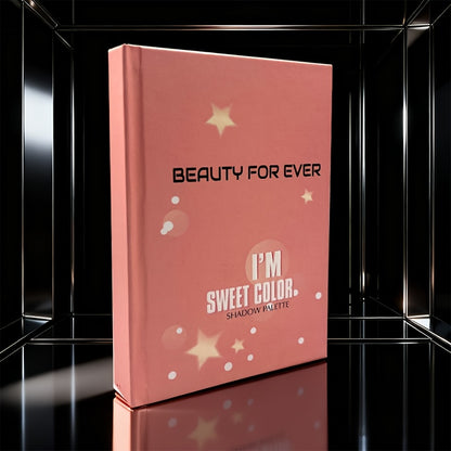 4 Pages Super Full Color Makeup In One Plate Powder Star Book Eyeshadow Plate Containing Eyeshadow + Highlights + Blush + EyebrowMagnetic Eyelashes Eyelash Curler, Lip Liner, Eyelash Clusters, Eyebrow Pencil, Hand Sanitizer S