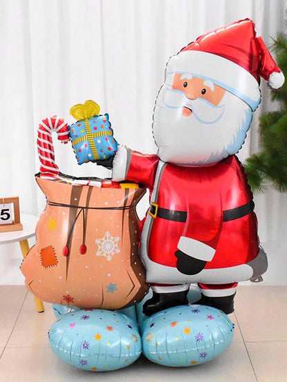 1PC Large Standing Balloon Santa Claus Snowman Xmas Tree Balloon Party Home Decorations Navidad 2024 New Year Best Gifts