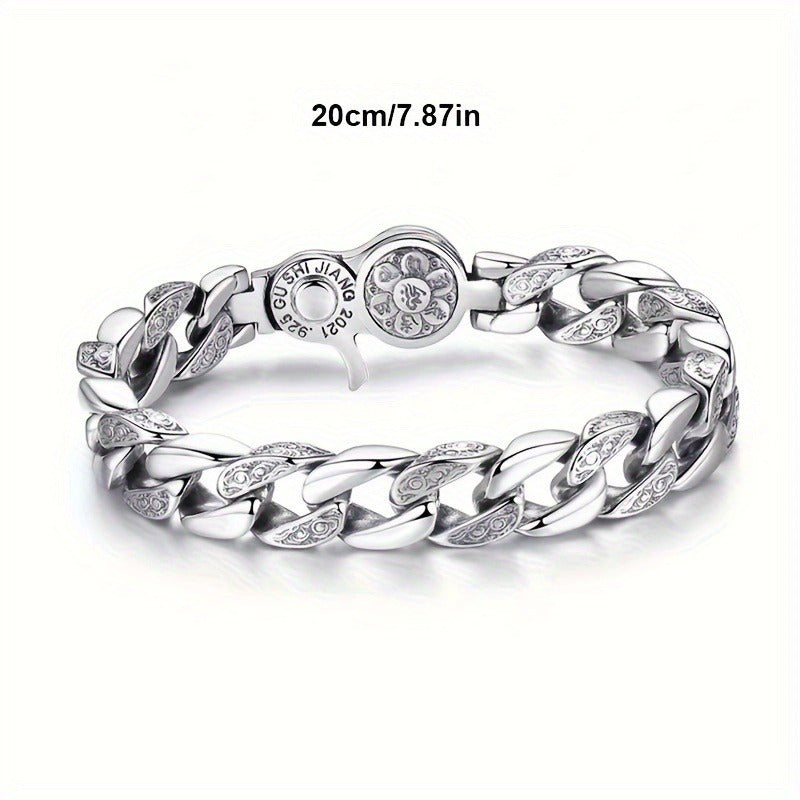 One Piece of 925 Sterling Silver Bracelet for Men, Ideal for Everyday Wear, Gifts for Loved Ones, And Suitable for Women As Well