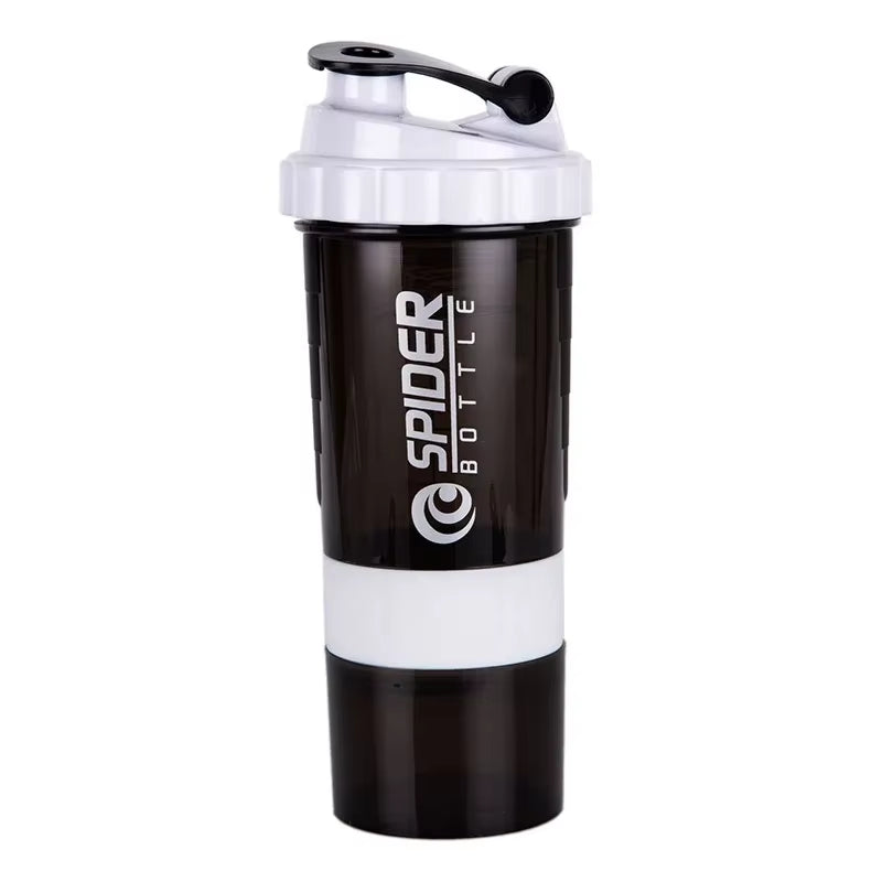 3 Layers Shaker Protein Bottle Powder Shake Cup Large Capacity Water Bottle Plastic Mixing Cup Body-Building Exercise Bottle